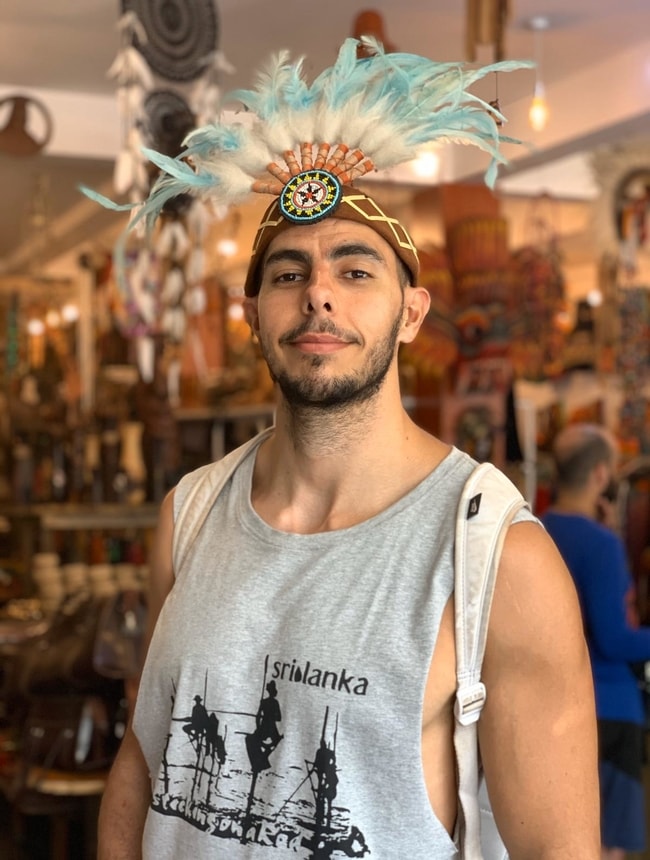 Nuno with a tradicional hat