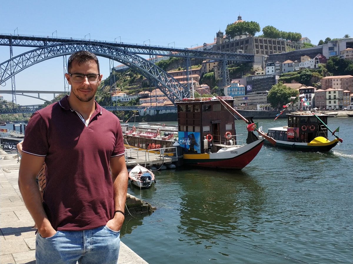 Nuno near a bridge in Porto